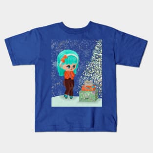 Cute Christmas winter holidays time Kids T-Shirt